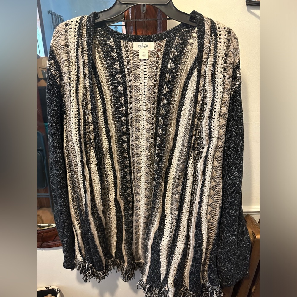 Cárdigan throw vest